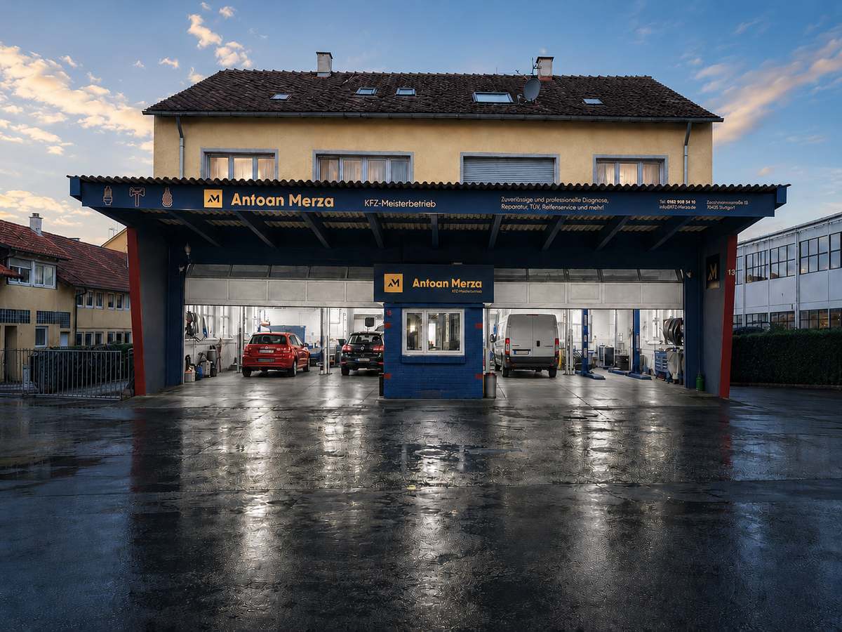 Werkstattgebäude von Antoan Merza in der Ziegelbrennerstraße 13 in Stuttgart